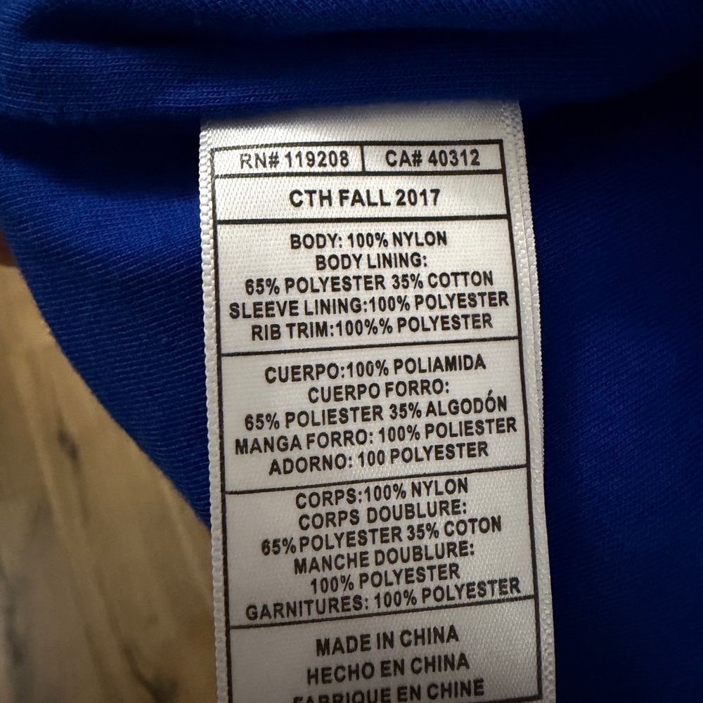 Mitchell & Ness Royal Blue Windbreaker with Patriotic Accents - Picture 8 of 9